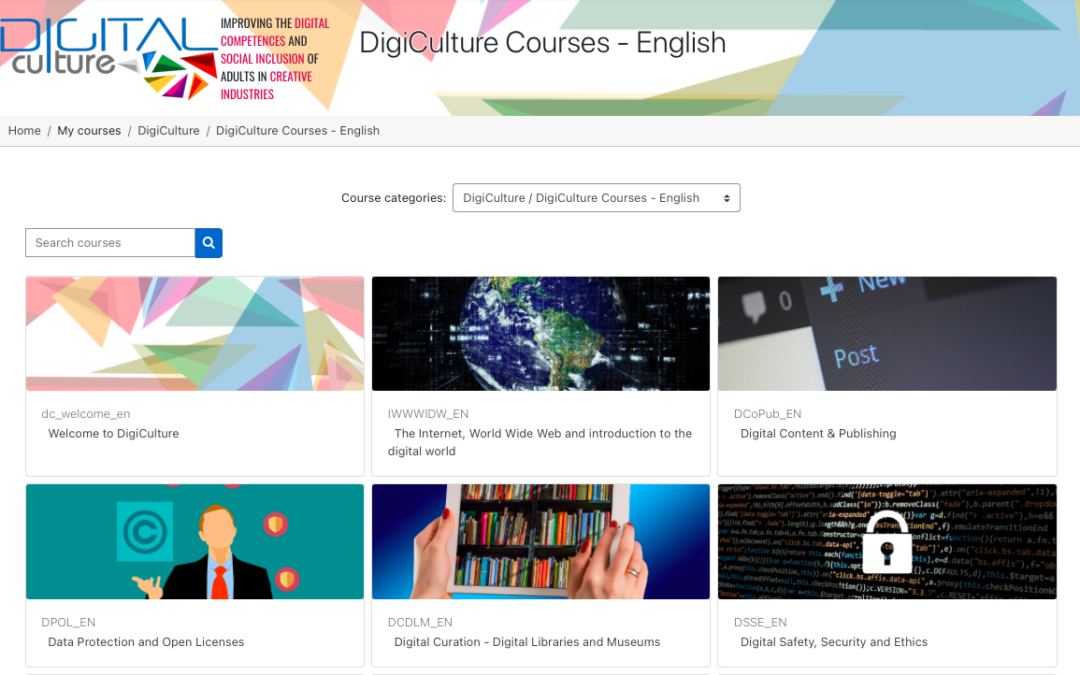 DigiCulture MOOC – Improving the Digital Competences and Social Inclusion of Adults in Creative Industries