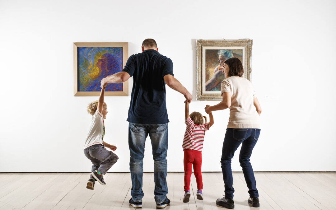 At the Mart with children